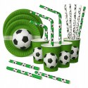 Kubeczki talerzyki piłka nożna słomki papierowe z piłką piłkarskie EKO 6kpl