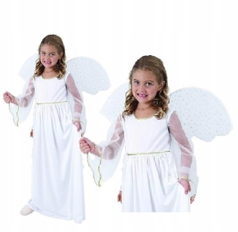Strój anioła aniołka sukienka skrzydła przebranie anioł Jasełka bal 9-12l.