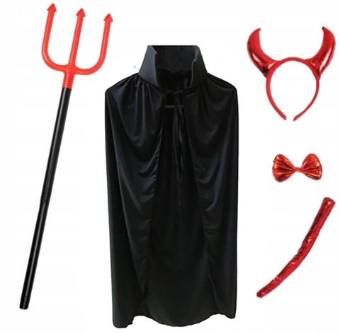 Strój diabła rogi ogon peleryna trójząb kostium na Jasełka Halloween Bal Strój diabła rogi ogon peleryna trójząb kostium na Jasełka Halloween Bal