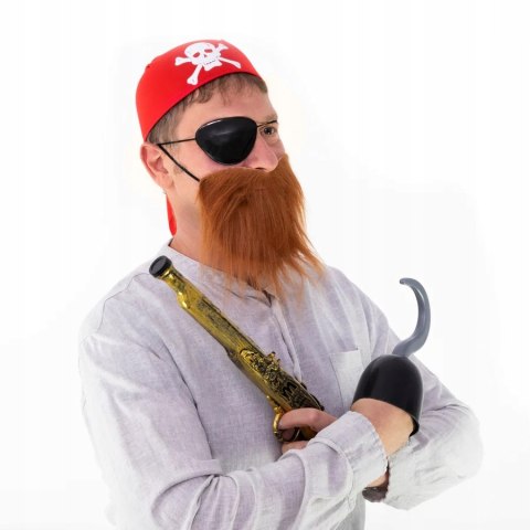 Strój przebranie czapka bandana pirata opaska na oko kapelusz hak piracki