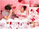 Świece serca sztuczne płatki róż na Walentynki napis LOVE balony serca x10