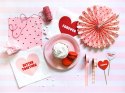 Świece serca sztuczne płatki róż na Walentynki napis LOVE balony serca x10