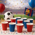 Talerzyki kubeczki papierowe urodzinowe FC Barcelona piłka nożna 12 kpl.