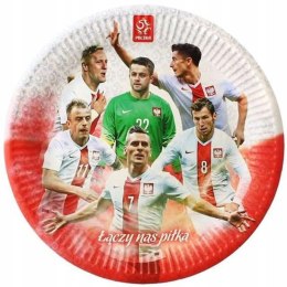 Talerzyki piłka nożna PZPN papierowe z piłką piłkarskie na urodziny duże x6