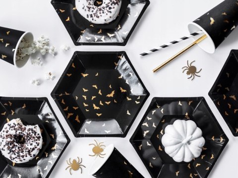 Zestaw dekoracji na ANDRZEJKI balony nietoperz kubeczki talerzyki słomki