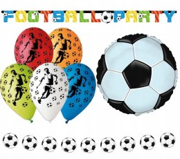 Zestaw urodzinowy na urodziny piłkarza baner girlanda balony piłka nożna