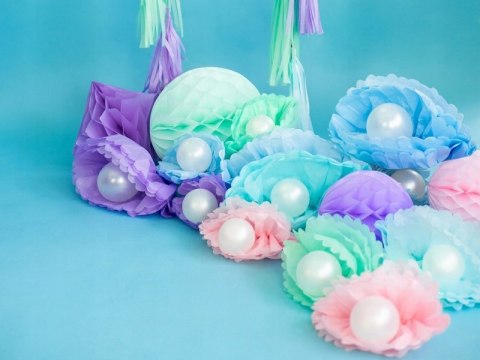 Kule bibułowe pompony z bibuły 3D kolorowe honeycomb 20 KOLORÓW 20cm 8szt