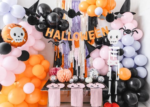 Stojak z balonami balony Halloween Czaszka Duchy Nietoperze Dekoracja 7szt