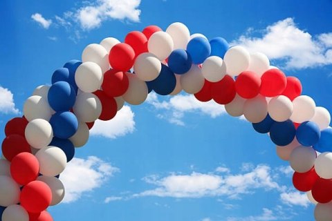Balony biało czerwone POLSKA narodowe mecz Święto Niepodległości 23cm x200