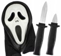 Maska Krzyk na Halloween Fałszywy Nóż Straszny Film Scary Movie strój