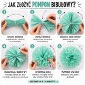 Pompony bibułowe fioletowe liliowe kule z bibuły na ślub wesele 25cm 8szt